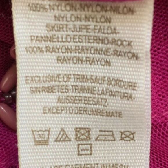 Free People Fuchsia Embellished Sheer Mesh Top Size M Rayon - Picture 5 of 15